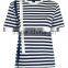 Tape Drop Over The Shoulder Stripe Boxy Tee for girls