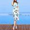 Z&M 2017 women maxi beach dress ladies skirt top Lady's floral skirt