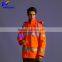 Traffic police fluorescent hi vis safety reflective led work jacket