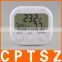New Digital TA638 White Thermometer Humidity HYGRO Hygrometer Air Moisture Clock