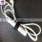 Adjustable black nylon hook and loop strap with buckle
