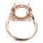 Wholesale real rose gold finger ring design without stones