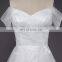 white ruffled tulle off-shoulder neckline dress elgant beading wedding gown for weddings