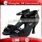 Black Satin Lady Latin Ballroom Shoes