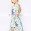 Without dress sexy girls photo women floral printed patterned skater dress