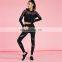 2 Piece Set Women Sport Suit Crop Top&pants Female Leggings Mesh Clothes