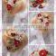 Aidocrystal Red with gold color Wedding Accessory Set Of 3 Hair Clips Bridal accessory handmade Hair Lace Flower Clip for girls