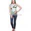 2015 Factory direct price wholesale The Thinking Girl Print White T-shirt