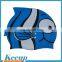 Hot sale silicone material round waterproof cartoon swimming cap for children