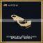 Zinc Alloy Garment Metal Zipper Puller, Gold Plated Garment Fitting Hardware