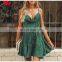 New women's eBay hot sale explosion-proof sleeveless sling deep V-neck wavelet dress factory direct wholesale