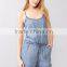 Adjustable Spaghetti Straps Round Neckline Tencel Women Denim Romper