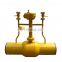 Stainless Steel Body Buried Welded Connection Ball Valve With Yellow Paint