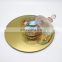 Round Mirror Candle Plate For Christmas Party Wedding Centerpieces