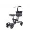 China Aluminum Folding Walking Aid Rollator Walker with Shopping Bag and Basket