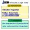 JMRU-WR041CM Window Regulator for RENAULT MEGANE 2 02-08 2D-LH W/COMFORT MOTOR 8200325138