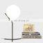 Nordic modern table lamps for living room white glass ball table light iron round ball desk lamp Reading