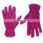 HANDLANDY Premium Split Cowhide Yard Work Safety Landscape Gloves Pink Gardening Gloves Ladies For Gardener
