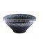 korea custom logo cheap black japanese style porcelain ceramic ramen noodle soup bowls set