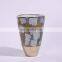 Luxury Weaving Gold Shinning Ceramic Florero Vase for Bedroom Decoration