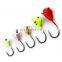 1g 1.5g 1.6g 2.5g 5.0g  Ice Fishing 5 pcs / pack 20 Colors Ant Drop  Fishing Lures Ice Fishing Jig Head