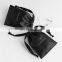 PandaSew Wholesale Luxury Black Drawstring Satin Jewelry Pouch Dust Bag with Custom Logo Printed