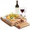 Hot Sale Bamboo Cheese Board with One Drawer and 4 Cheese Knives Set for Kitchen