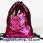 Fashion Bling Sublimation Magic Sequin Drawstring Backpack Bag,Glitter Mermaid Flip Sequin Bag Outdoor Shoulder Reversib