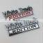 Chrome 3D Vehicle Customized Letter Gelatin Sponge Zinc Alloy Car Emblem Badge