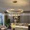 Crystal chandelier living room lamp modern minimalist household light luxury style ring dining room bedroom ring living room cha