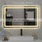 LED Lighted Wall Mounted Frameless Rectangle Bathroom Makeup Mirror