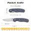 High quality outdoor cutting tool D2 material folding face carbon fiber handle portable pocket knife