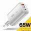65W 3 Ports 1 USB 2 Tpye C GAN Wand-PD universeller 65-Watt-Schnelllaptop-Ladeadapter für Macbook, iPhone, Tablet, Mobiltelefone (Android)