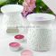 China Round Ceramic Candle Burner / Tart Oil Warmer Pure White Aroma Diffuser/Payment protection candle holder