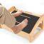 Folding Foot Rest - Wooden Rolling Office Chair Leg Rest wooden Footrest