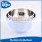Unique design non toxic plastic and stainless steel mini soup bowl