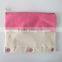 classic USA style pencil binder pouch colourful linen pencil pouch with 3 ring binder