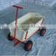 wooden beach pull cart, wooden garden cart