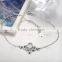 Flower shaped 100% silver circle chain bracelets for ladies
