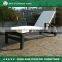 Modern design rattan set outdoor pool/garden chaise lounge chair with casters