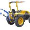 35HP 4wd mini farm tractor with front loader 4in1 bucket and backhoe,4cylinders,8F+2R shift,with Cabin,heater,fan,fork,blade