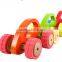 ASTM Certified Top Quality 2 Wheels Solid Wood Mini Car Toys for Child