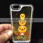 Transparent Back Cover Glitter Floating Liquid Swiming Rubber Bath Duck Pattern Cell Phone Cases for Iphone and for Samsung