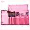 Fashional Professional makeup brush set 15pcs make up brush with snakskin bag