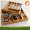 Classical Chinese Bamboo Flateware Organizer and Tray