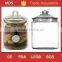 7oz stackable square glass storage jars honey with lid