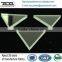 Polished triangle quartz glass window/disc