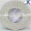 Home Treats Round Crackle Wall Mirror Handmade Mosiac Glass Mosaic Aqua or Silver Frame 40 x40cm
