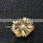 Vintage Gold Daisy Flower Brooch,Pearl Rhinestone Brooch