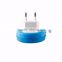 new products blue color disc usb travel charger with micro usb cable EU PLUG